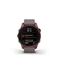Garmin - fēnix 7S Sapphire Solar GPS Smartwatch 42 mm Fiber-reinforced polymer - Dark Bronze Tita...