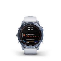 Garmin - fēnix 7 Sapphire Solar GPS Smartwatch 47 mm Fiber-reinforced polymer - Mineral Blue DLC ...