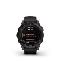 Garmin - fēnix 7 Sapphire Solar GPS Smartwatch 47 mm Fiber-reinforced polymer - Carbon Gray DLC T...