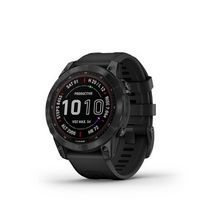Garmin - fēnix 7 Sapphire Solar GPS Smartwatch 47 mm Fiber-reinforced polymer - Black DLC Titanium