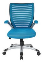 OSP Home Furnishings - Mesh Seat and Screen Back Managers Chair - Blue