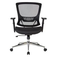 OSP Home Furnishings - Mesh Screen Seat and Back Adjustable Manager%27s Chair - Black