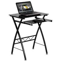 Alamont Home - Norris Rectangle Contemporary Glass Home Office Desk - Black
