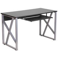 Alamont Home - Salvador Rectangle Contemporary Laminate  Home Office Desk - Black