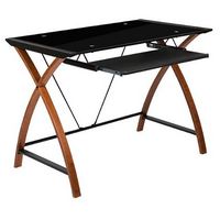 Alamont Home - Jude Rectangle Contemporary Glass  Home Office Desk - Black