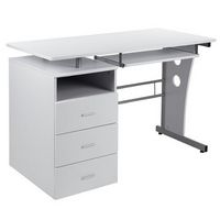 Alamont Home - Joshua Rectangle Contemporary Laminate  Home Office Desk - White