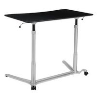 Alamont Home - Merritt Rectangle Contemporary Laminate Sit and Stand Desk - Black
