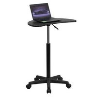 Alamont Home - Eve Half-Round Contemporary Laminate  Laptop Desk - Black