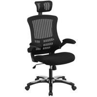 Flash Furniture - High-Back Mesh Swivel Ergonomic Executive Office Chair with Flip-Up Arms and Ad...
