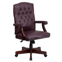 Alamont Home - Martha Washington Traditional Leather/Faux Leather Executive Swivel Office Chair -...