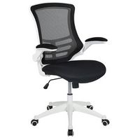 Flash Furniture - Kelista Contemporary Mesh Swivel Office Chair - Black Mesh/White Frame