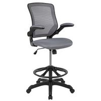 Alamont Home - Kale Contemporary Mesh Drafting Stool - Dark Gray