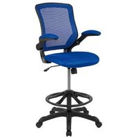 Alamont Home - Kale Contemporary Mesh Drafting Stool - Blue