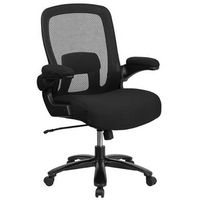 Alamont Home - Hercules Contemporary Mesh Big & Tall Swivel Office Chair Adjustable Lumbar - Blac...