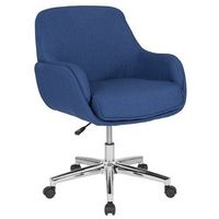 Flash Furniture - Rochelle Contemporary Fabric Executive Swivel Office Chair - Blue Fabric