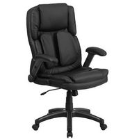 Alamont Home - Hansel Contemporary Leather Executive Swivel Ergonomic High Back Office Chair - Black