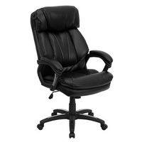 Alamont Home - Iris Contemporary Leather/Faux Leather Executive Swivel Office Chair - Black