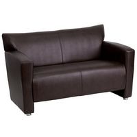 Flash Furniture - Hercules Majesty Contemporary 2-seat Leather/Faux Leather Reception Loveseat - ...