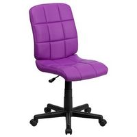 Alamont Home - Clayton Modern Vinyl Swivel Office Chair - Purple