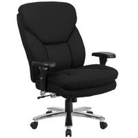 Alamont Home - Hercules Contemporary Fabric 24/7 Big &amp; Tall Swivel Plush Office Chair - Black Fabric
