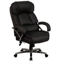 Alamont Home - Hercules Big &amp; Tall 500 lb. Rated LeatherSoft Ergonomic Office Chair w/ Chrome Bas...