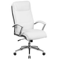 Alamont Home - Rebecca Contemporary Leather/Faux Leather Executive Swivel Office Chair - White