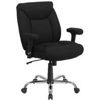 Alamont Home - Hercules Contemporary Fabric Big &amp; Tall Swivel Mid-Back Office Chair with Adjustab...