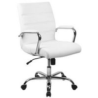 Alamont Home - Whitney Mid-Back Modern Leather/Faux Leather Executive Swivel Office Chair - White...