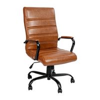 Alamont Home - Whitney High Back Modern Leather/Faux Leather Executive Swivel Office Chair - Brow...