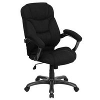 Alamont Home - Jessie Contemporary Fabric Swivel Office Chair - Black Microfiber