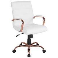 Alamont Home - Whitney Mid-Back Modern Leather/Faux Leather Executive Swivel Office Chair - White...