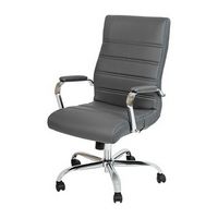 Alamont Home - Whitney High Back Modern Leather/Faux Leather Executive Swivel Office Chair - Gray...