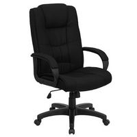Alamont Home - Jessica Contemporary Fabric Executive Swivel Office Chair - Black Fabric