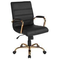 Alamont Home - Whitney Mid-Back Modern Leather/Faux Leather Executive Swivel Office Chair - Black...