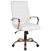 Alamont Home - Whitney High Back Modern Leather/Faux Leather Executive Swivel Office Chair - Whit...