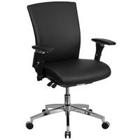 Alamont Home - Hercules Contemporary Leather/Faux Leather 24/7 Big &amp; Tall Swivel Office Chair - B...
