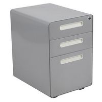 Alamont Home - Wren Modern Steel 3-Drawer Filing Cabinet - Gray