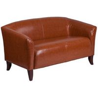 Alamont Home - Hercules Imperial Contemporary 2-seat Leather/Faux Leather Reception Loveseat - Co...