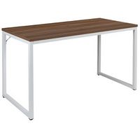 Alamont Home - Tiverton Collection Rectangle Industrial Laminate  Office Desk - Walnut Top/White ...