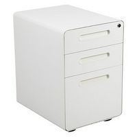 Alamont Home - Wren Modern Steel 3-Drawer Filing Cabinet - White