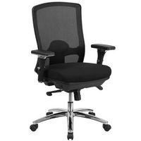 Alamont Home - Hercules Contemporary Mesh 24/7 Big &amp; Tall Swivel Multifunction Office Chair - Black