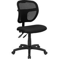 Flash Furniture - Mid-Back Mesh Swivel Task Office Chair with Back Height Adjustment - Black
