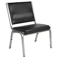 Alamont Home - Hercules Contemporary Vinyl Big & Tall Stack Chair - Black Vinyl