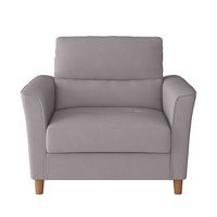 CorLiving - Georgia Upholstered Accent Chair And A Half - Light Grey