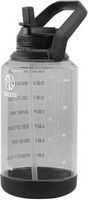 Takeya - Tritan 64-oz. Motivational Water Bottle with Straw Lid - Stormy Black