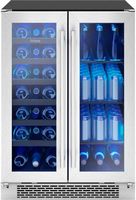 Zephyr - Brisas 24 in. 21-Bottle and 64-Can Built-In or Freestanding Dual Zone Wine and Beverage ...