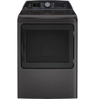 GE Profile - 7.4 Cu. Ft. Smart Gas Dryer with Steam, Sanitize Cycle and Sensor Dry - Diamond Gray