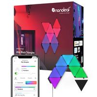 Nanoleaf - Shapes Ultra Black Triangles Smarter Kit (9 Panels) - Multicolor