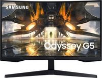 Samsung - Odyssey G5 27&quot; LED Curved 1ms WQHD FreeSync Premium 165Hz Gaming Monitor - Black