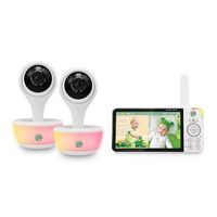 LeapFrog - 1080p WiFi Remote Access 2 Camera Video Baby Monitor with 5” Display, Night Light, Col...